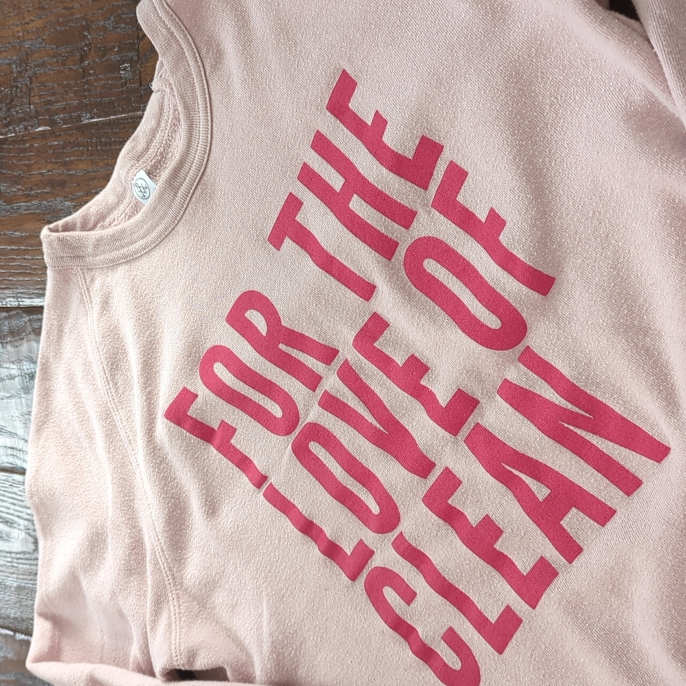 BEAUTYCOUNTER I Pink "FOR THE LOVE OF CLEAN" Crew Neck Sweatshirt, L